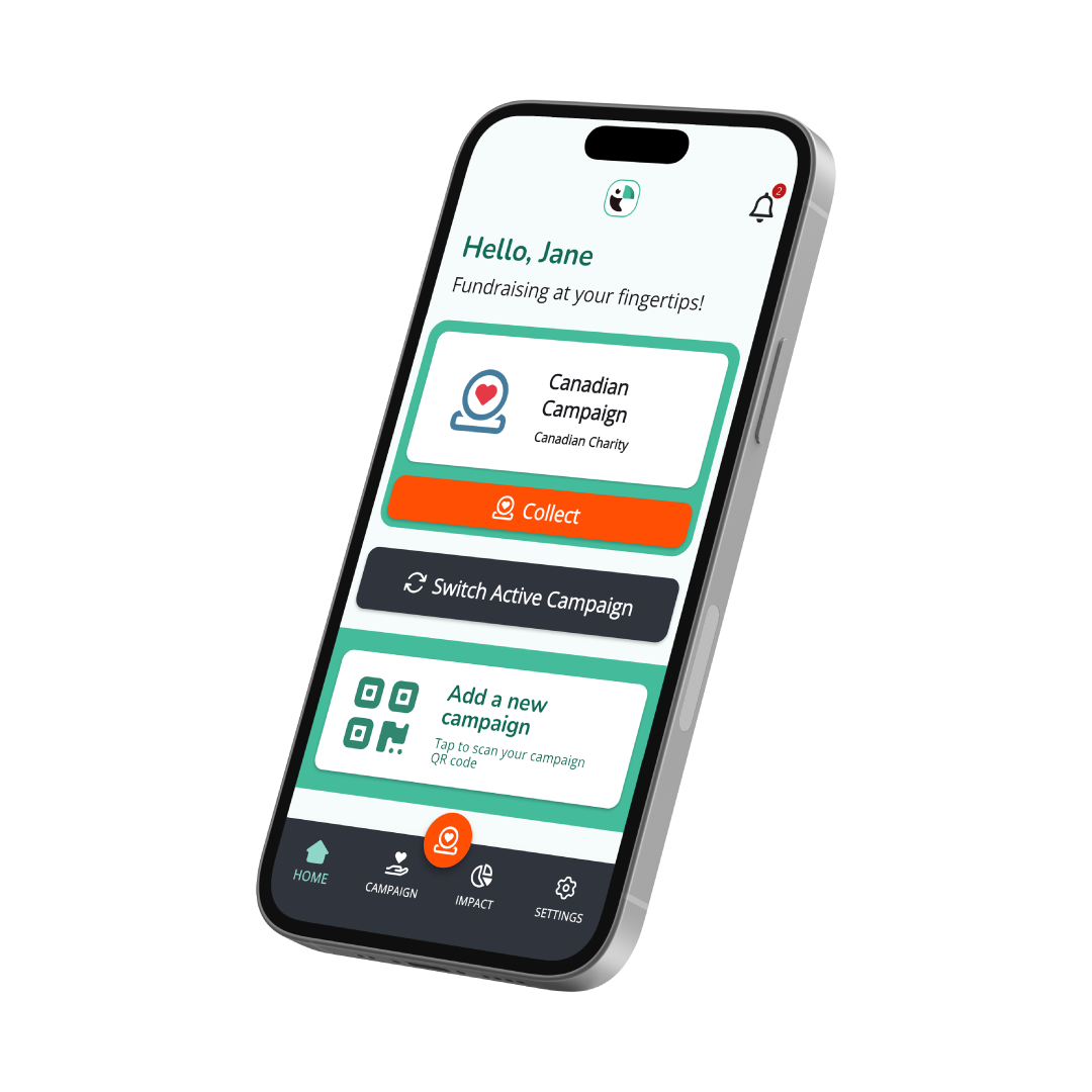 Fundraiser using the Toucan Collect app
